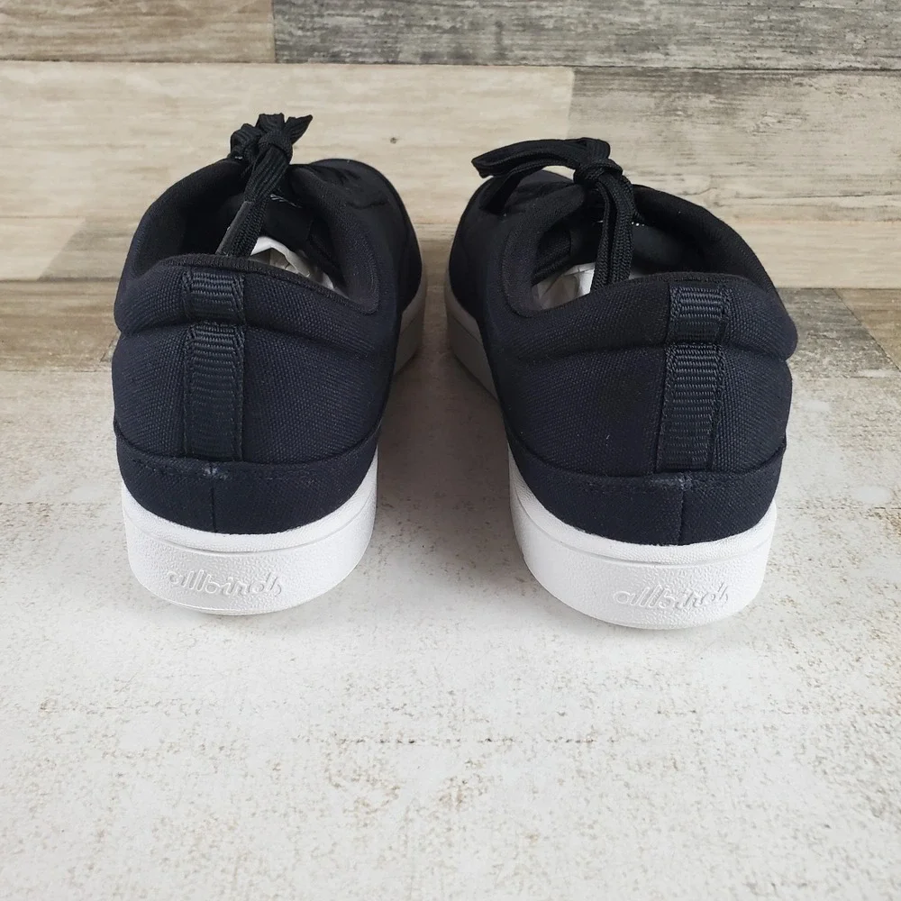 Allbirds Canvas Pacer Womens Shoes Sz 8 W Running Natural Black Lace Up Sneaker